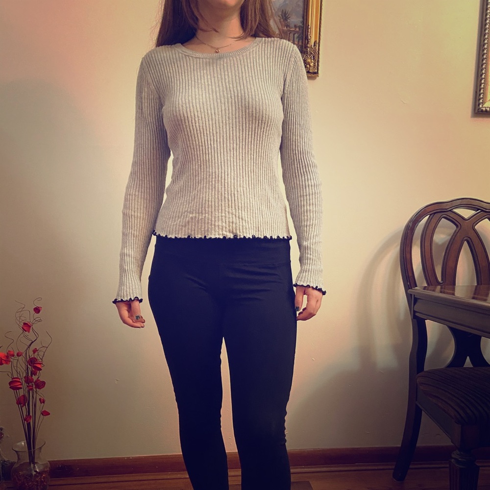Ribbed Long Sleeve Top